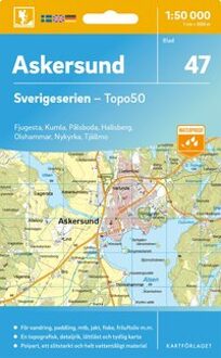 Topografische kaart - Wandelkaart 47 Sverigeserien Askersund | Norstedts