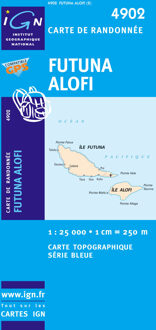 Topografische kaart - Wandelkaart 4902 Futuna (Ile) - Alofi (Ile) | IGN - Institut Géographique National