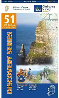 Topografische kaart - Wandelkaart 51 Discovery Clare, Galway | Ordnance Survey Ireland