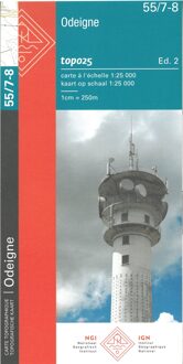 Topografische kaart - Wandelkaart 55/7-8 Topo25 Odeigne | NGI - Nationaal Geografisch Instituut