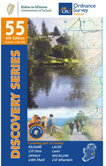 Topografische kaart - Wandelkaart 55 Discovery Kildare, Laois, Offaly, Wicklow | Ordnance Survey Ireland
