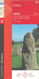 Topografische kaart - Wandelkaart 55 Topo50 Durbuy | NGI - Nationaal Geografisch Instituut