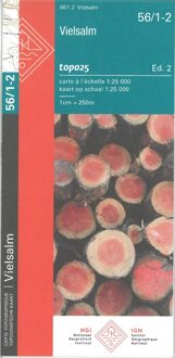 Topografische kaart - Wandelkaart 56/1-2 Topo25 Vielsalm | NGI - Nationaal Geografisch Instituut