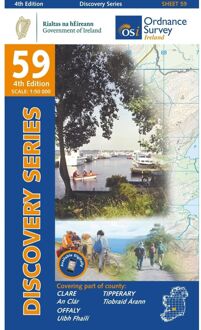 Topografische kaart - Wandelkaart 59 Discovery Clare, Offaly, Tipperary | Ordnance Survey Ireland