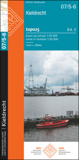 Topografische kaart - Wandelkaart 7/5-6 Topo25 Kieldrecht | NGI - Nationaal Geografisch Instituut