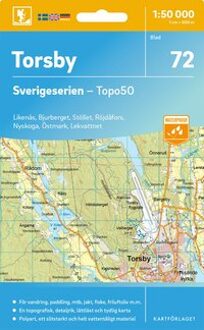 Topografische kaart - Wandelkaart 72 Sverigeserien Torsby | Norstedts