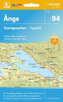 Topografische kaart - Wandelkaart 94 Sverigeserien Ånge | Norstedts