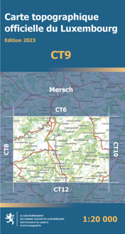 Topografische kaart - Wandelkaart CT09 CT LUX Mersch | Topografische dienst Luxemburg