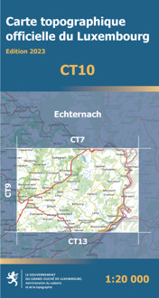 Topografische kaart - Wandelkaart CT10 CT LUX Echternach | Topografische dienst Luxemburg
