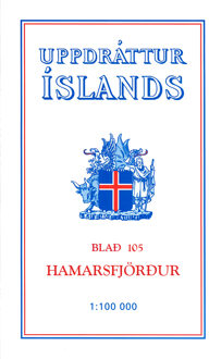 Topographische Karte Island 105 Hamarsfjordur 1 : 100 000
