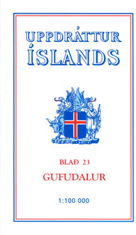 Topographische Karte Island 23 Gufudalur 1 : 100 000