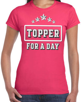 Topper for a day concert t-shirt voor de Toppers fuchsia dames - feest shirts L