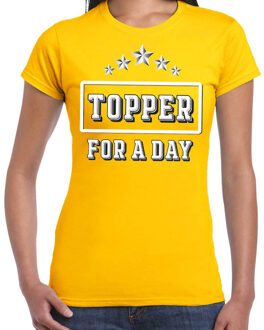 Topper for a day concert t-shirt voor de Toppers geel dames - feest shirts S