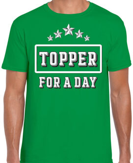 Topper for a day concert t-shirt voor de Toppers groen heren - feest shirts S