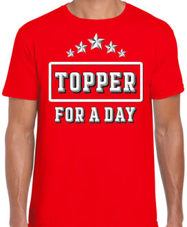 Topper for a day concert t-shirt voor de Toppers rood heren - feest shirts XL