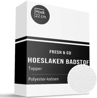 Topper Hoeslaken - Badstof - 80x200cm - Taupe - Fresh And Co - Dekbed-Discounter.nl - 80/90 x 200/210/220 cm