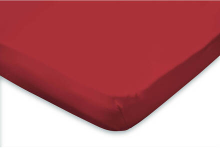 Topper Hoeslaken Jersey Katoen - Rood 160x200cm