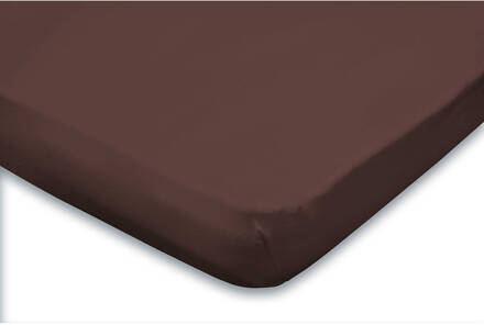 Topper Hoeslaken Jersey Katoen Stretch - bruin 120/130/140x200cm - Twijfelaar - 2 Persoons