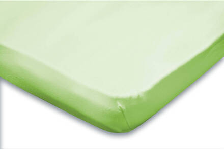 Topper Hoeslaken Jersey Katoen Stretch - lime 120/130/140x200cm - Twijfelaar - 2 Persoons