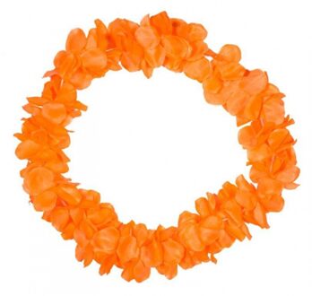 Toppers - Hawaii bloemen slingers neon oranje