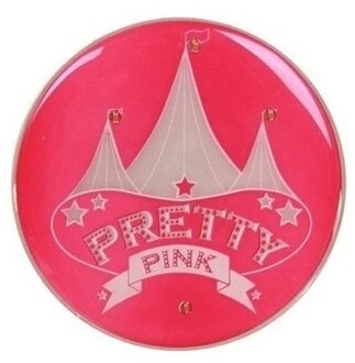 Toppers Pretty Pink Button Verkleedaccessoire Met Licht - Broche