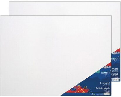 Toppoint 2x Schildersdoeken luxe kwaliteit 50 x 70 cm