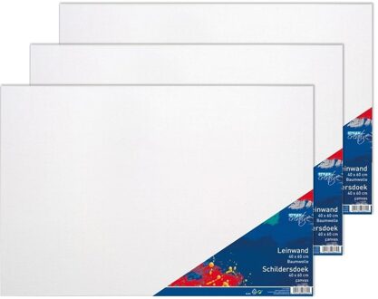 Toppoint Canvas schildersdoek - 3x - 40 x 60 cm - schilderen - doeken op frame