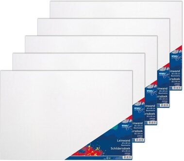 Toppoint Canvas schildersdoek - 5x - 40 x 60 cm - schilderen - doeken op frame