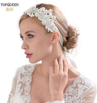 Topqueen H157 Rhinestone Pearl Bridal Hoofdbanden Voor Vrouwen Prachtige Bridal Tiara Handwear Bruiloft Haaraccessoires Haar Patch