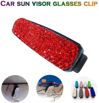 Tops 1Pcs Universele Auto Zonneklep Strass Zonnebril Houder Auto Accessoires Interieur Decoratie Bril Clip F