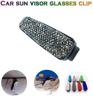 Tops 1Pcs Universele Auto Zonneklep Strass Zonnebril Houder Auto Accessoires Interieur Decoratie Bril Clip