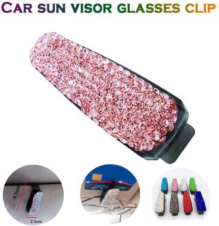 Tops 1Pcs Universele Auto Zonneklep Strass Zonnebril Houder Auto Accessoires Interieur Decoratie Bril Clip