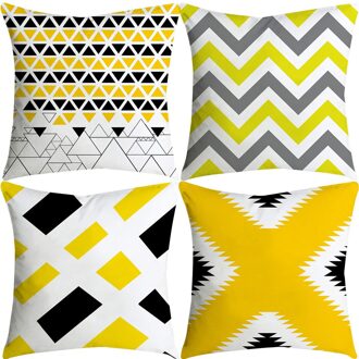Tops Geel Ananas Blad Gedrukt Kussensloop Bank Car Kussens Home Decor Woonkamer Decoratie Sofa Gooi Kussens Cover