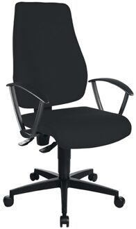 Topstar Bureaudraaistoel | met permanent contact | zwart 420-550 mm | zonder armleuningen draagvermogen 110 kg | 1 stuk - TS100 G20 TS100 G20