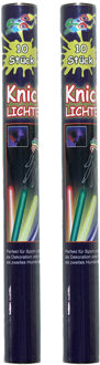 Topten Glow in the dark sticks - breaklights - 20x sticks van 20 cm - multi kleuren