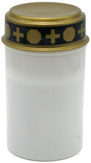 Topten Grafkaars/gedenklicht - LED licht - wit - D6,8 x 12,3 cm - buitenkaarsen