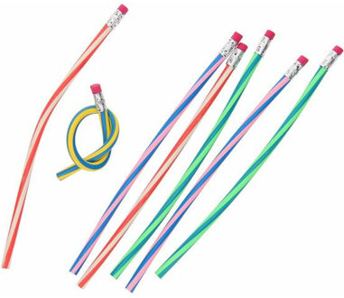 TOPWRITE Buigbare potloden - 7 stuks - potlood met gum - tekenen Multi