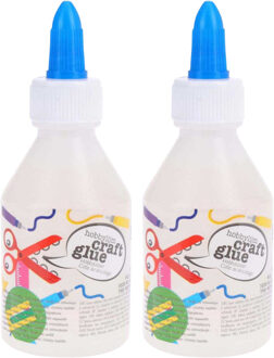 TOPWRITE Hobby lijm - 2x - 100 ml - transparant - snel drogend - met doseerdop - kindvriendelijk
