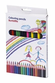 TOPWRITE Kleurpotloden - 36x stuks - gekleurd - potloden - voor kinderen