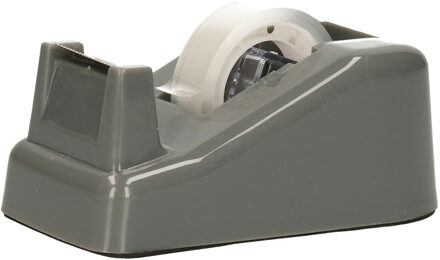 TOPWRITE Plakbandhouder - mini - met rol plakband - zwart - kunststof - met afscheur kartels strip