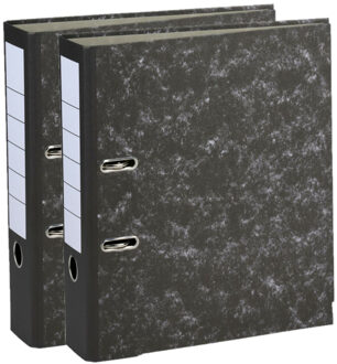 TOPWRITE Ringband map/ordner - 2x - Home Office - 2 gaats A4 - zwart - breedte 7,5 cm