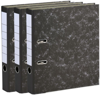 TOPWRITE Ringband map/ordner - 3x - Home Office - 2 gaats A4 - zwart - breedte 5 cm