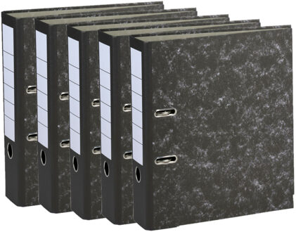TOPWRITE Ringband map/ordner - 5x - Home Office - 2 gaats A4 - zwart - breedte 7,5 cm