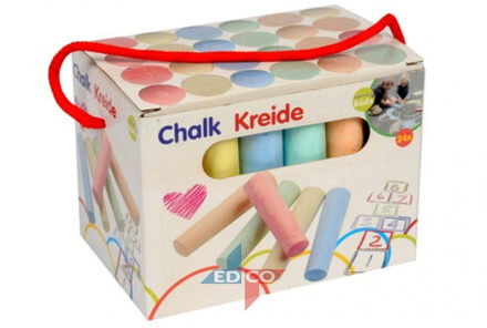TOPWRITE Stoepkrijt - 5 kleuren - 24 stuks - krijt - buitenspeelgoed