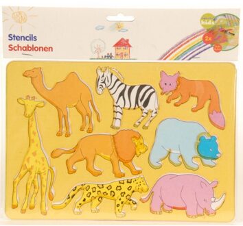 TOPWRITE Tekensjablonen dieren 26 cm - Tekensjablonen Multikleur