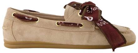 TORAL Suède loafers met bandana Nahua  camel - 37,38,39,40,41,42,