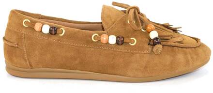 TORAL Suède loafers met franjes Anahi  camel - 36,38,39,40,41,42,