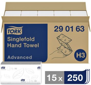 TORK handdoekpapier advanced ZZ-vouw 2-laags 3750 vel