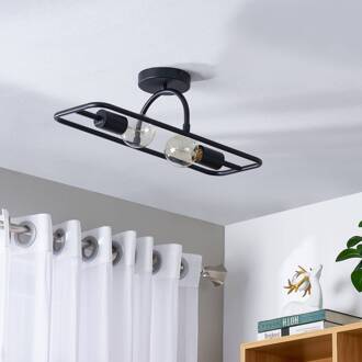 Tornike wandlamp, 2-lamps, ijzer matzwart