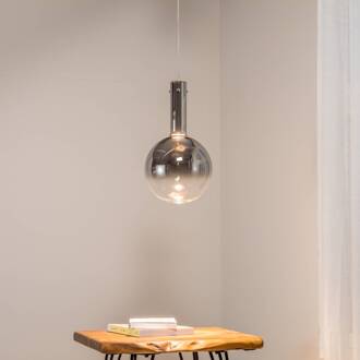 Toronto hanglamp, grijs-transparante glazen bol, Ø 25 cm grijs-transparant, wit